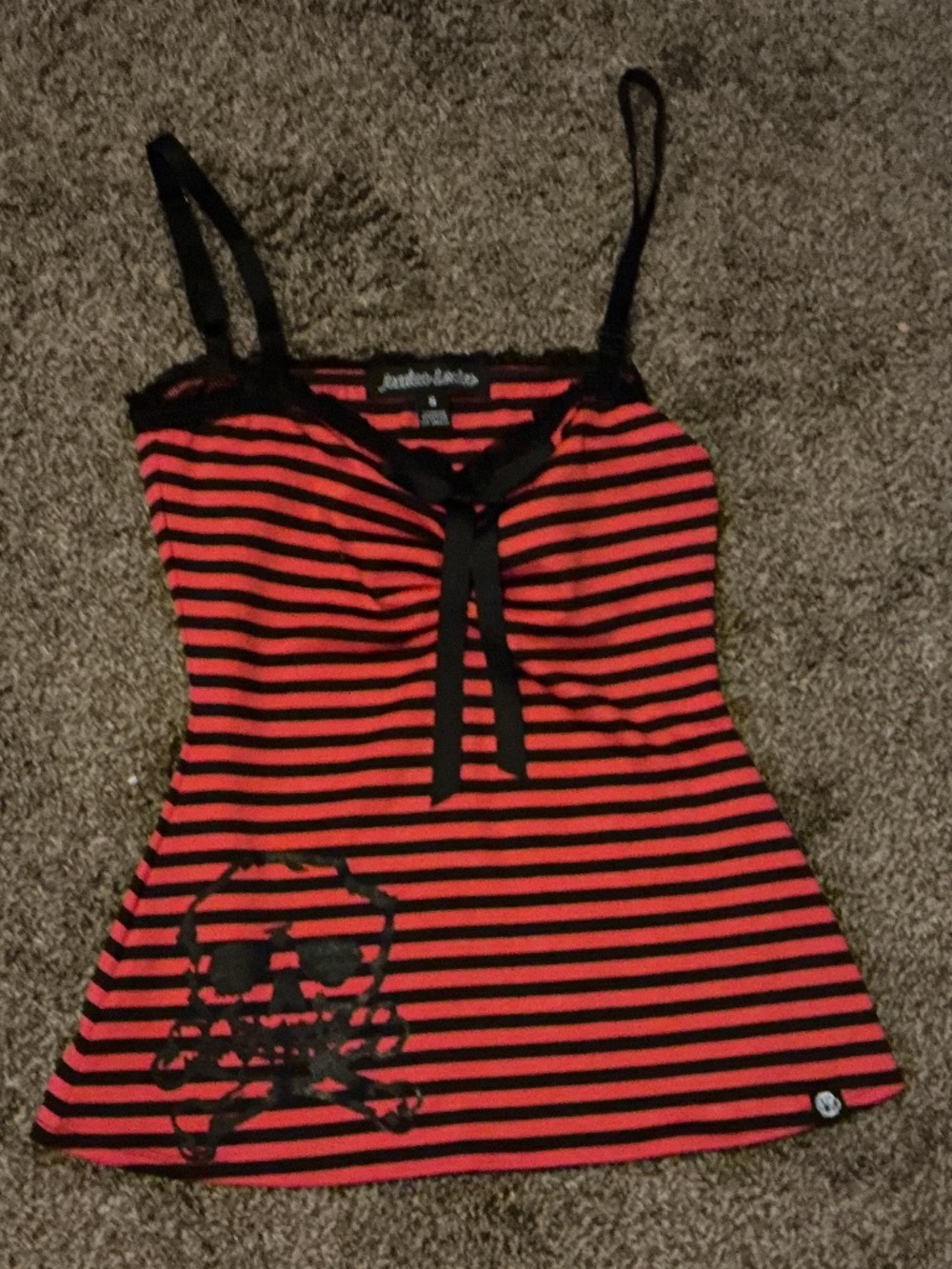 Jessica Louise tank top size small red and black